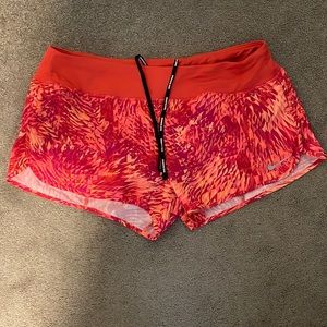 Nike running shorts•womens XL• Pink and orange
